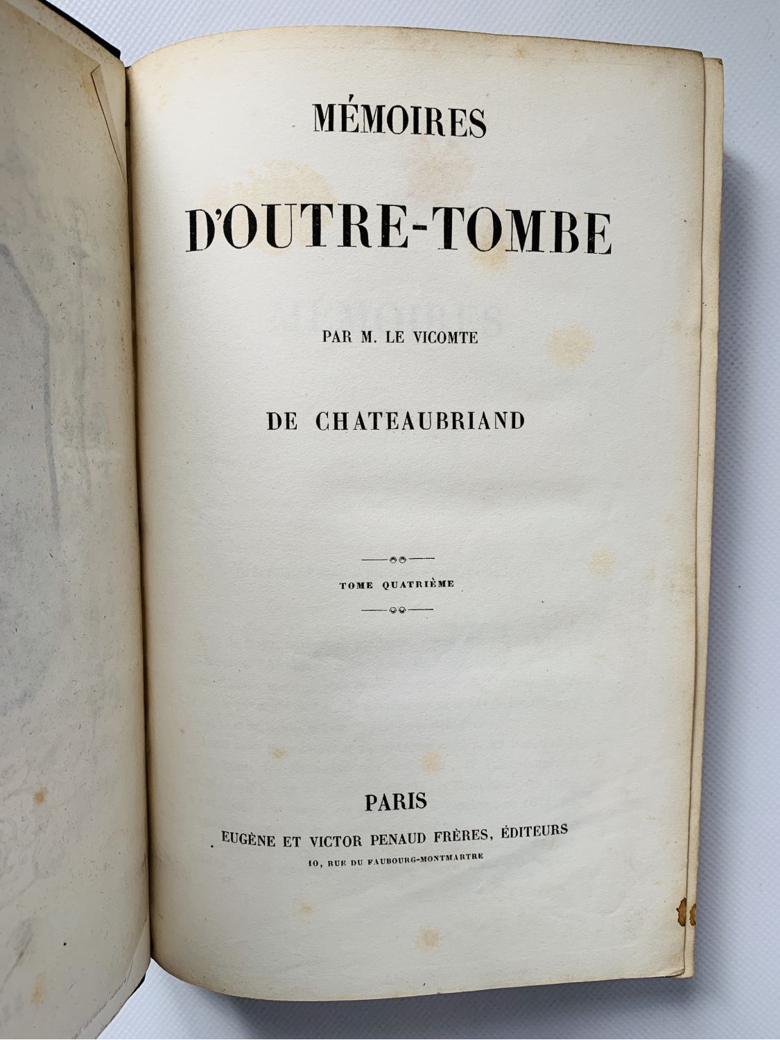 Estimation Les Mémoires dOutre tombe Chateaubriand Expertise gratuite