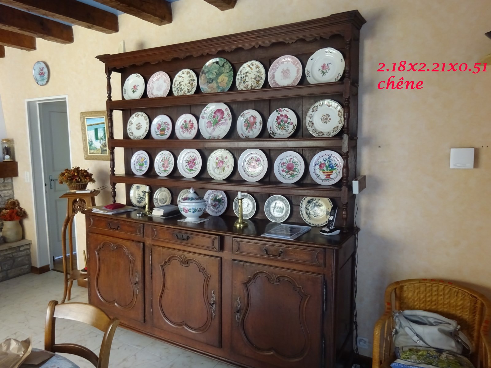 Vaisselier en bois naturel | Demandez une estimation