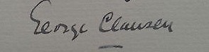 expertise signature George Clausen 