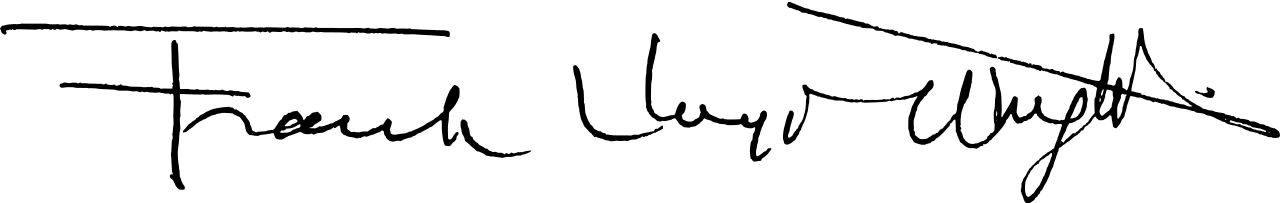 Frank Lloyd WRIGHT signature