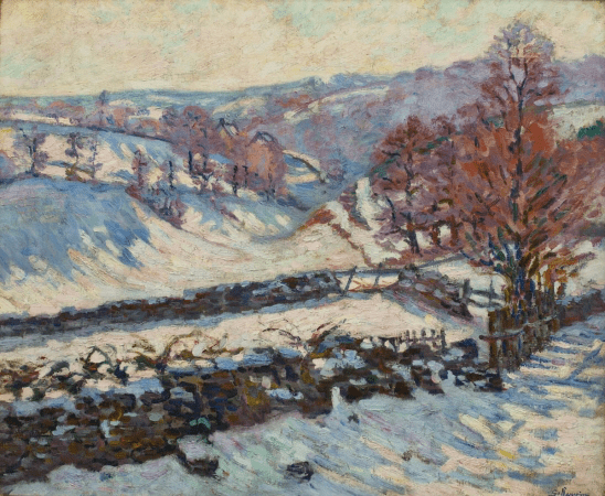 Armand GUILLAUMIN, Paysage de neige à Crozant