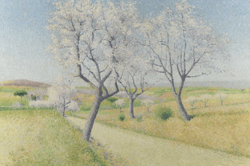 Oeuvre "La route vers Cailhau au printemps" d'Achille Laugé, 1905