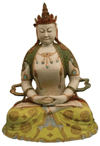 Oeuvre "Statuette de Bouddha en porcelaine"