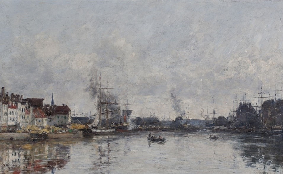 Oeuvre "Dunkerque, l'entrée du port" d'Eugène Boudin