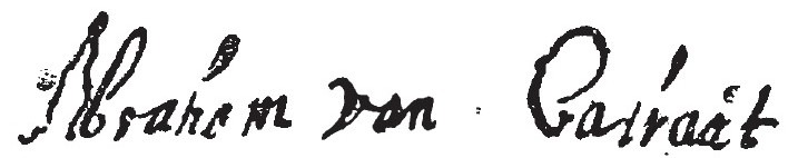 Signature Abraham van Calraet