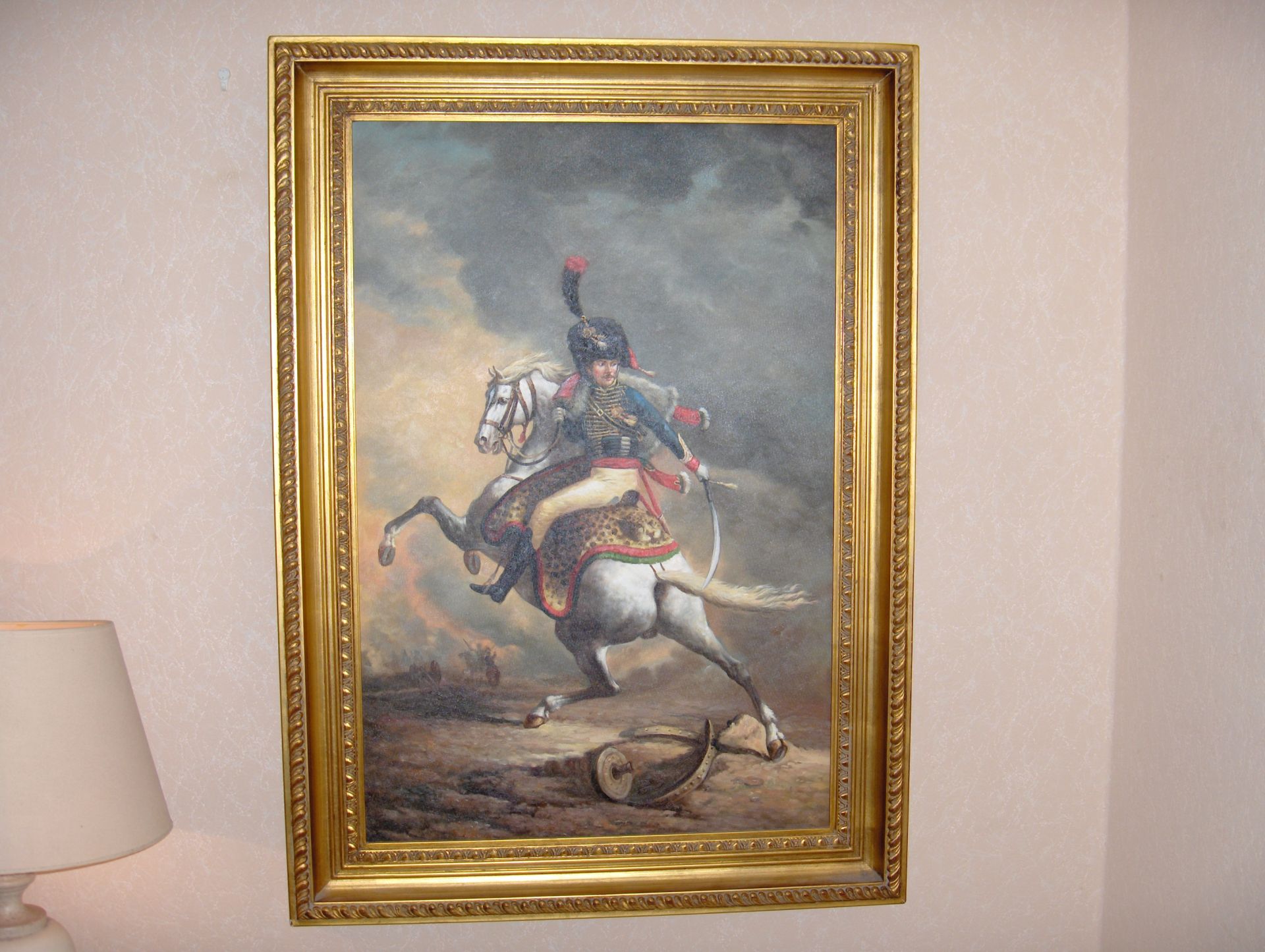 Tableau "Officier de chasseurs à cheval de la garde impériale chargeant
